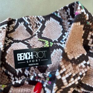 Beach Riot Sport Jewel Tone Multicolor Snake Print Leggings